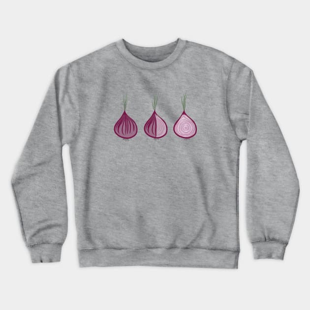 Onion Cutting Process Foodie Crewneck Sweatshirt by High Altitude